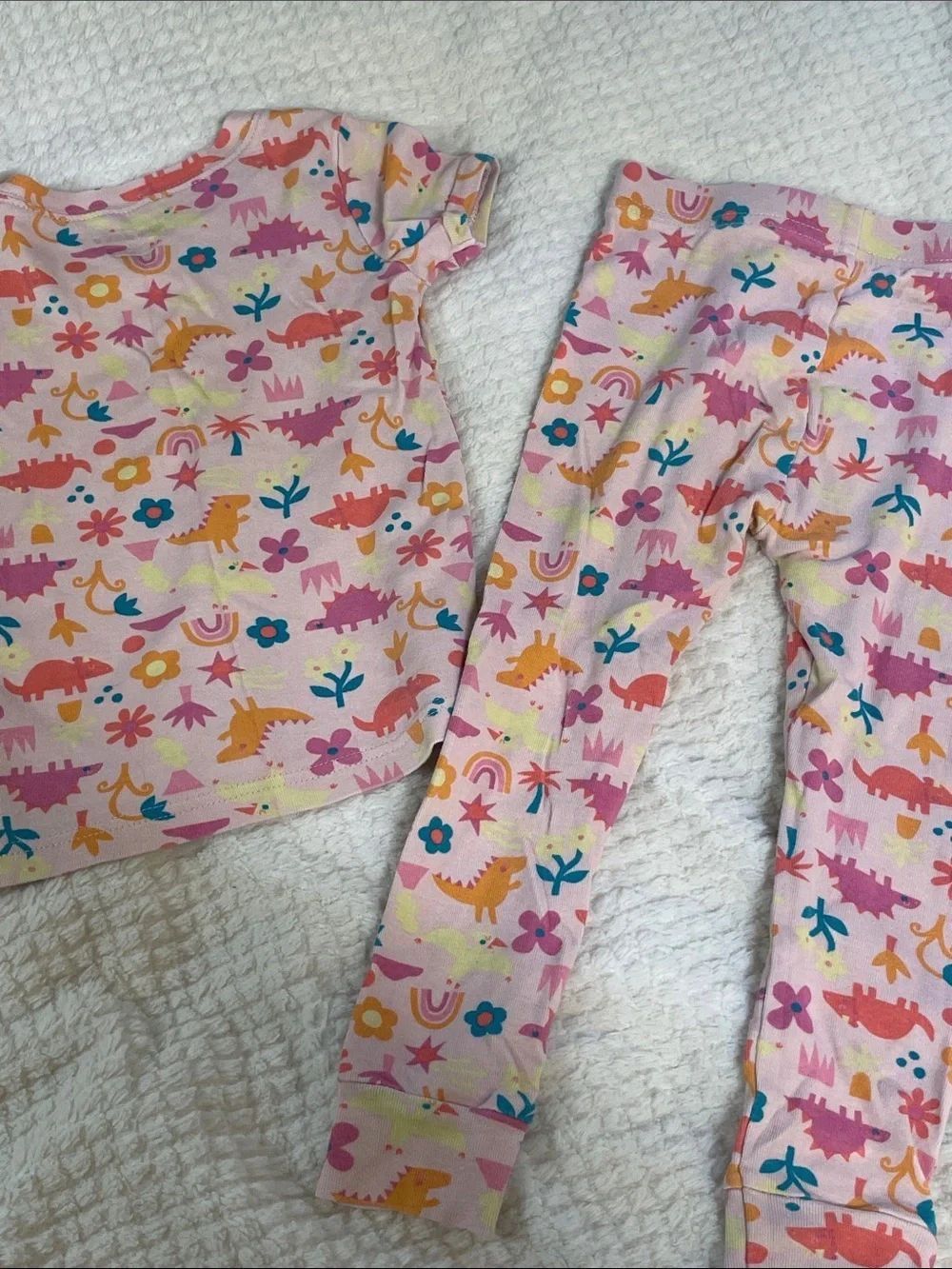 Old Navy Girls' Two-Piece Dinosaur Pajama Sets - Pink & White